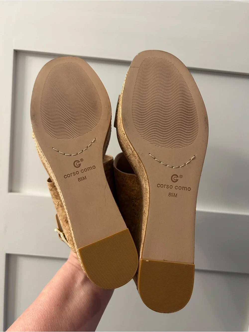 Corso Como Cork Platform Wedge Sandals Size 8 New